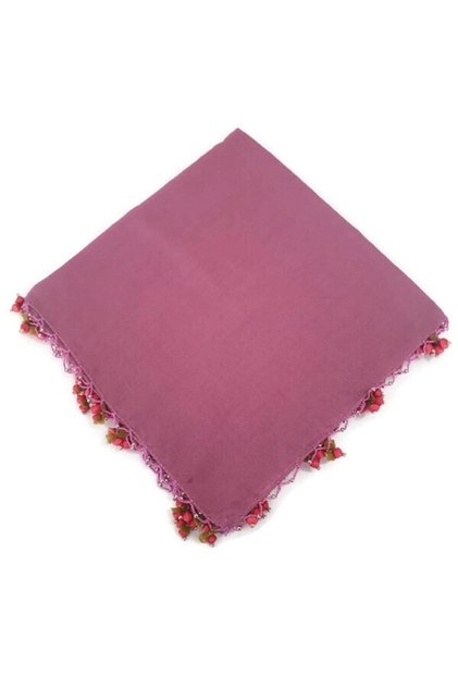 Handmade Cherry Lace Plain Color Scarf Writing Dowry Gift 100x100cm