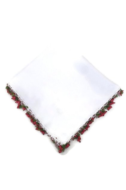 Handmade Cherry Lace Plain Color Scarf 100x100cm