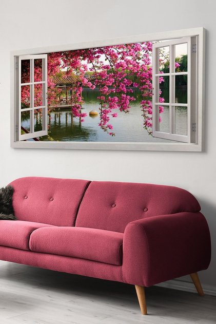 Sahile Açılan Pencere Kanvas-canvas Tablo