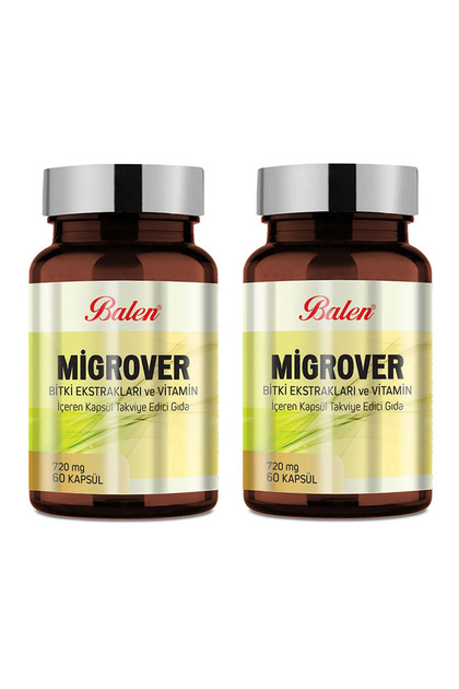 Migrover Plant Extracts-vitamin 60 Capsules X 2Pcs