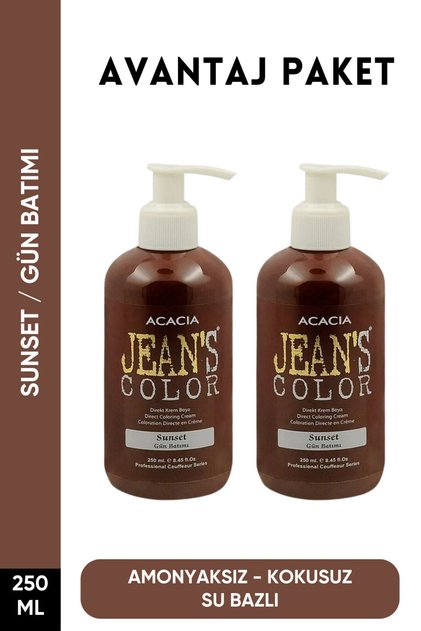 Amonyaksız Gün Batımı Renkli Saç Boyası 250 Ml x2 Adet Kokusuz Su Bazlı Sunset Hair Dye