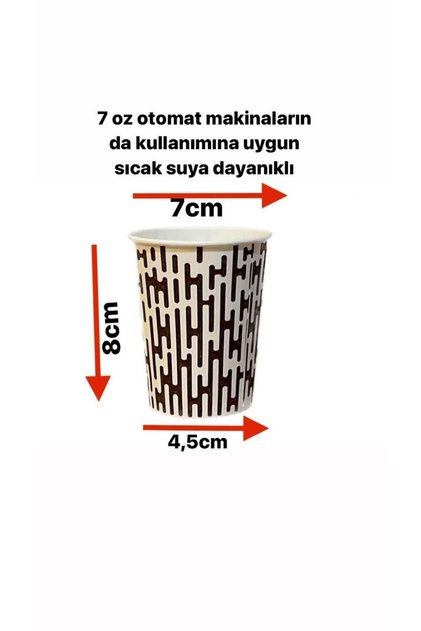 Karton Bardak 7 Oz Vendıng 50 Adet Sıcak Ve Soguk Icıme Uygun Wellcup