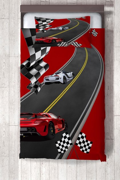 Boys' and Baby's Room Race Car Bedspread