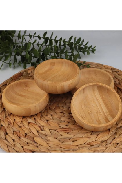 Mien 4-Piece Bamboo Snack Bowl