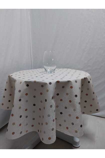 Pvc Silinebilir Yuvarlak Masa Örtüsü 140 Cm Çap
