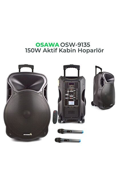 OSAWA Osw-9135 Taşınabilir Şarjlı Telsiz Mikrofonlu Ses Sistemi