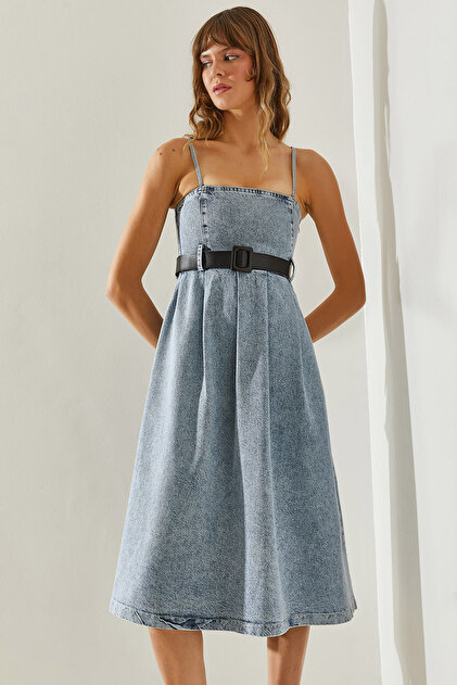 denim dress with rope straps Asos Denim Drop Waist Cami Dress With Rope Straps In Light Blue, $46 | Asos