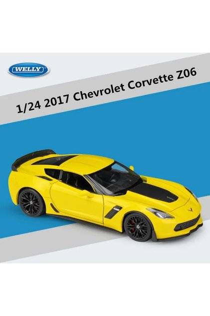 Chevyrolet Corvette Z06 1/24 Yellow Color Model Car Collectible