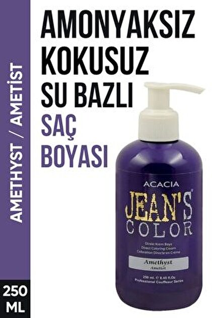jeans color Amonyaksız Deli Mavisi Renkli Saç Boyası 250 Ml