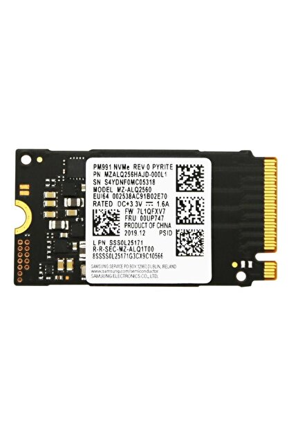 Samsung Pm991 Mz-alq2560 256gb (2050/1000MB/S) M.2 2242 Pcie 3.0