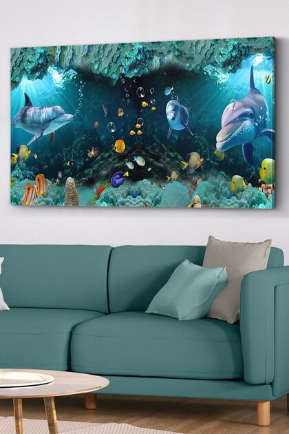 Deniz Altı Balıklar Kanvas - Canvas Tablo