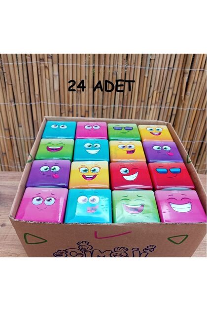 Çimoji MİDİ KÜP ÇİM ADAM 24 ADET DOĞUM GÜNÜ ÇOCUKLAR İÇİN BİTKİ