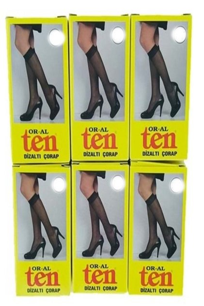 12 Pieces Women's Thin Knee-Length Socks (Ten86)