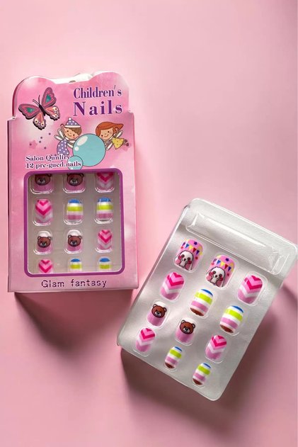 Set of 12 Mixed Children's False Nails
