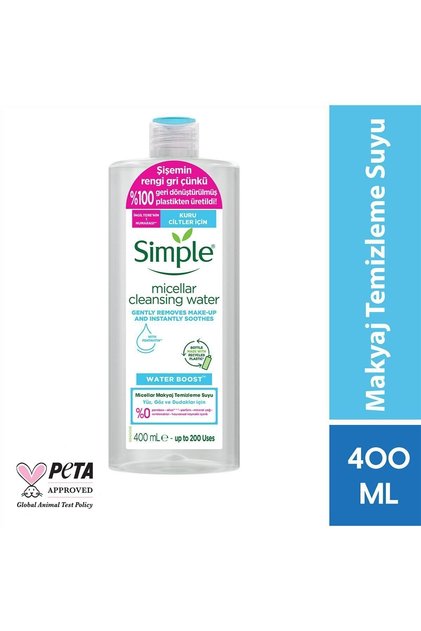 Water Boost Micellar Makyaj Temizleme Suyu Kuru Ciltler Yüz Göz Ve Dudaklar Için 400 Ml