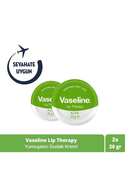 Lip Therapy Yumuşatıcı Dudak Kremi Aloe Vera Özü 20 G X2