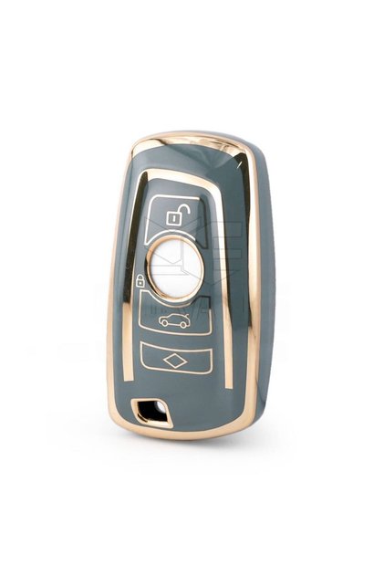 Luxury Bmw 1 3 5 7 Series X1 X3 X4 X5 F10 F15 F16 F20 F30 F18 F25 M3 M4 Nano Key Case Gray Gold