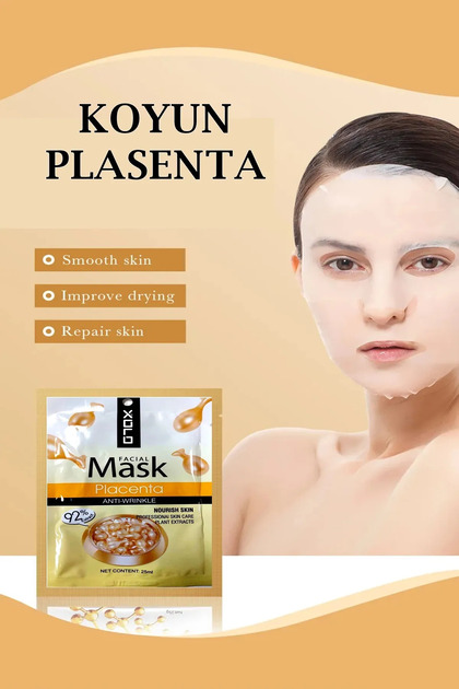 Xolo 10 Adet Koyun Plasenta Yüz Temizleme ve de Yenileme Maskesi