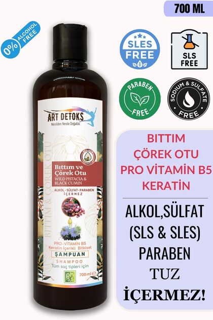 Art Detoks Bıttım Çörek Otu Doğal Şampuan (700 ML) (ALKOL SÜLFAT