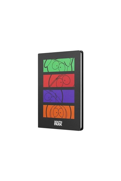 South Park Sert Kapak Butik Defter Siyah Çizgili 80 Yaprak