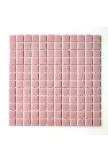 Yaşam alanlarının tüm yüzeyleri için 25x25x5 mm. Açık Pembe Cam Mozaik. (1 Koli=1 m2 Fiyatıdır)