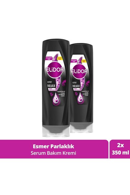 Serum Saç Bakım Kremi Esmer Parlaklık E Vitamini Chia Tohumu Yağı Keratin 350 ml X2