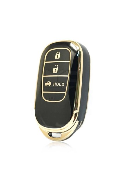 Honda New Fe1 Civic Crv Hrv Accord 3 Button Nano Key Case Cover Black Gold Golden Color