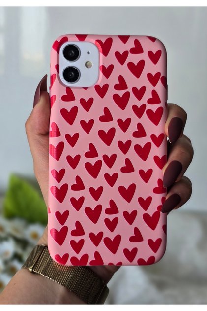 iPhone 11 Compatible Heart Patterned Launch Case