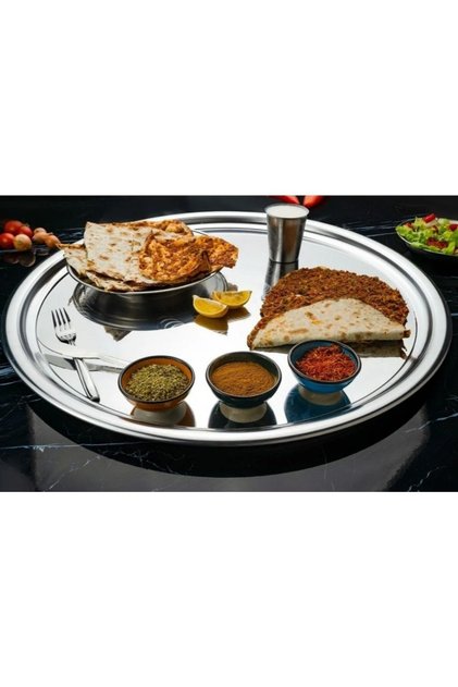 krom kahvaltı tepsi & sinisi 46 cm