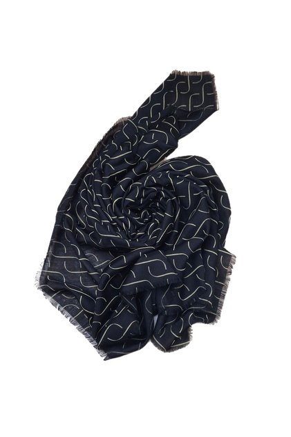 Black and Gold Patterned Scarf