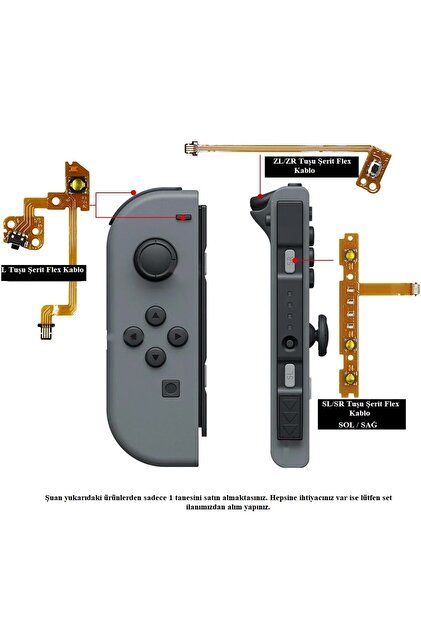 Teknoroket Nintendo Switch SL Tuşu Şerit Flex Kablo Switch