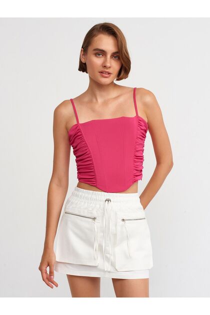 80788 Cargo Pocket Mini Skirt-White