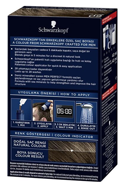 Schwarzkopf Men Perfect Saç Boyası 60 - Kahve X 3 Adet - Fiyatı