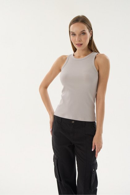 16156 Women's T-Shirt with Ribbed Collar