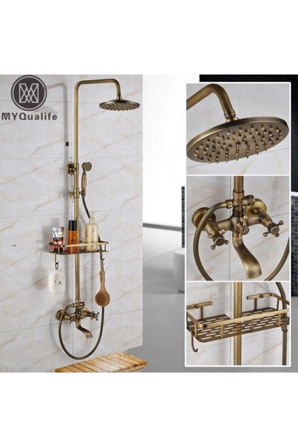 Banyo Bataryası Duş Seti Antik Sepetli Model Yeni Ürün 5 Yıl Garantili