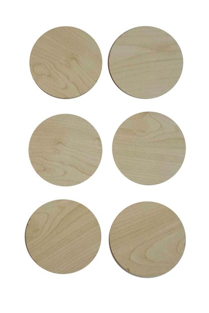 50 Pieces of Round 3mm MDF with a Diameter of 5 Cm