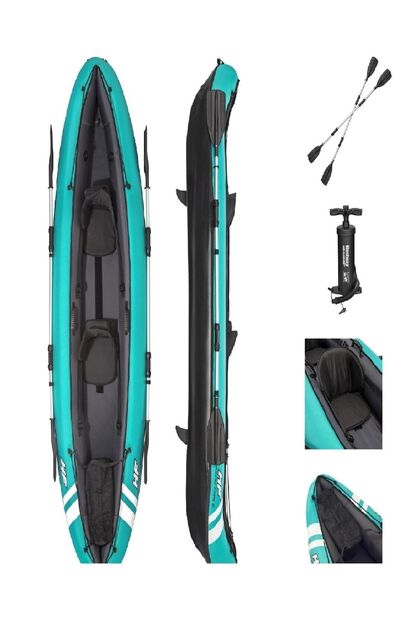 65052 Hydro-force Ventura Canoe pentru 2 persoane 330x94cm 2 pompe cu vâsle
