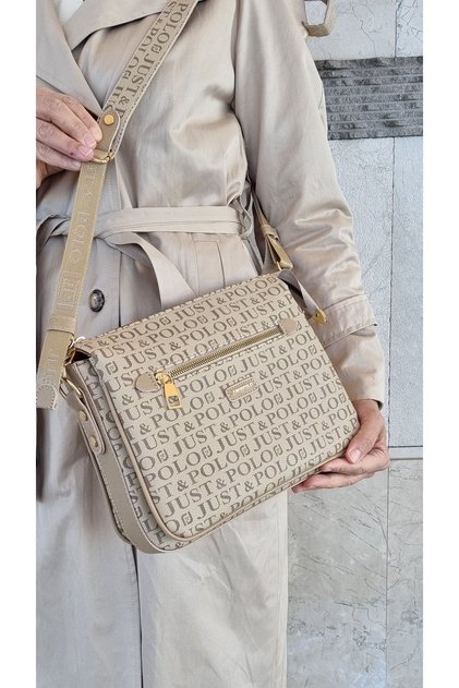 Women's Monogram Printed 6 Compartment Shoulder and Crossbody Bag