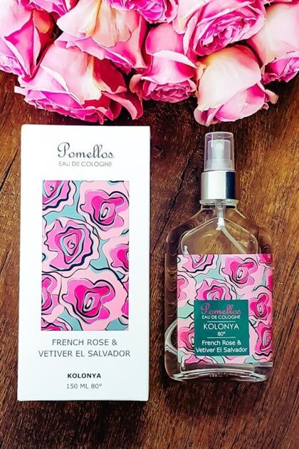 Kolonya - French Rose & Vetıver El Salvador (150 Ml, Spreyli Cam Şişe, 80 Derece)