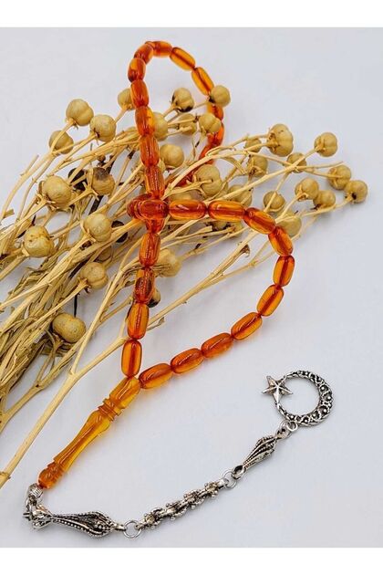 Transparent Orange Capsule Cut Moon Star Alpaka Tassel Cervet Tassel