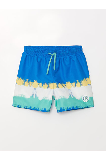 Printed Elastic Waist Swim Shorts for Baby Boy