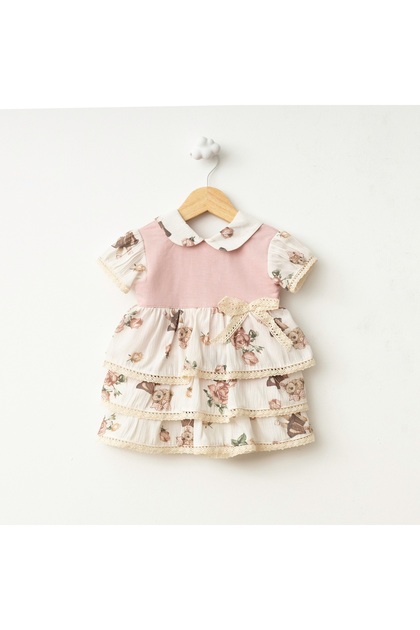Baby Fou Peter Pan Collar Short-Sleeve Dress