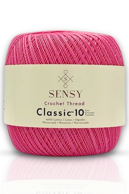 Classic 10 Crochet Yarn 100% Mercerized Cotton Knitting Yarn, Lace Yarn, Giza Egyptian Cotton Pink Yarn