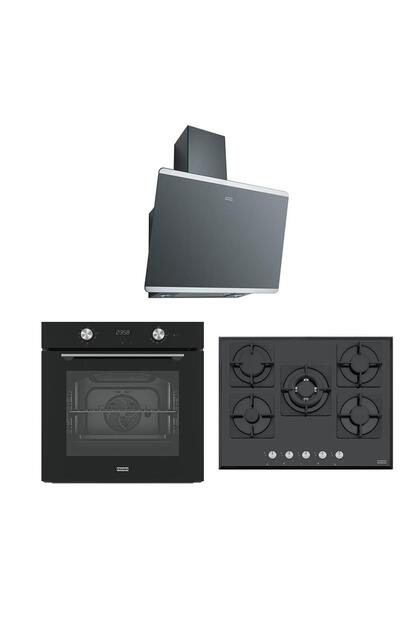Ankastre Set (FPJ 615 BK SS DAVLUMBAZ - FHNS 705 BK OCAK - FMA 86 BK FIRIN)