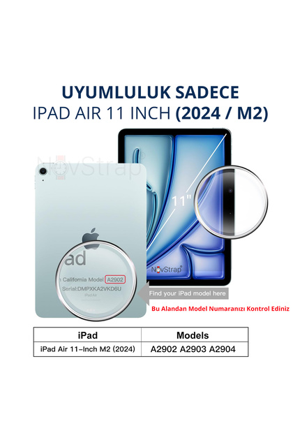 NovStrap Apple iPad Air 11 inç 6. Nesil M2 2024 ile Uyumlu Paper