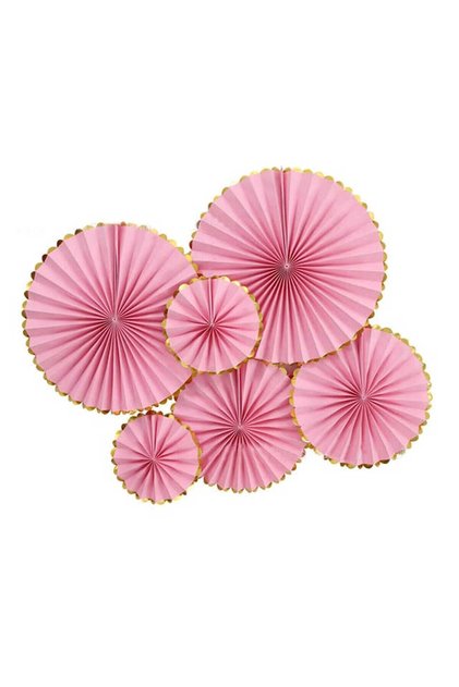 6 LI PEMBE GOLD YALDIZLI LÜKS YELPAZE SÜS SETİ