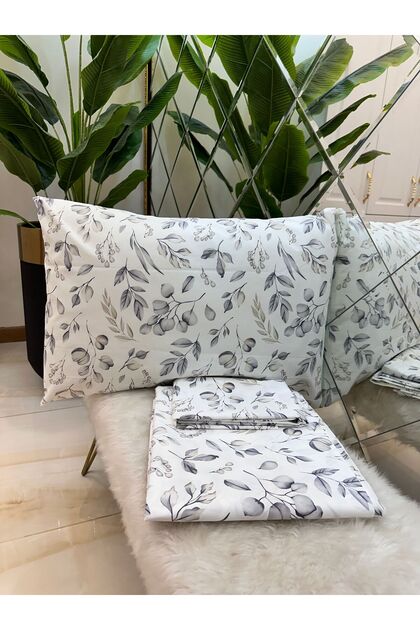 Patterned Double 100% Cotton Non-Elastic Bed Sheet And Pillowcase Set