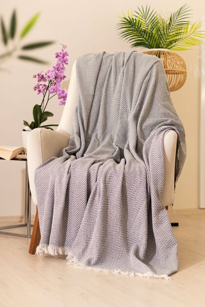 Woven Cozy Comfort Dark Gray TV Cover
