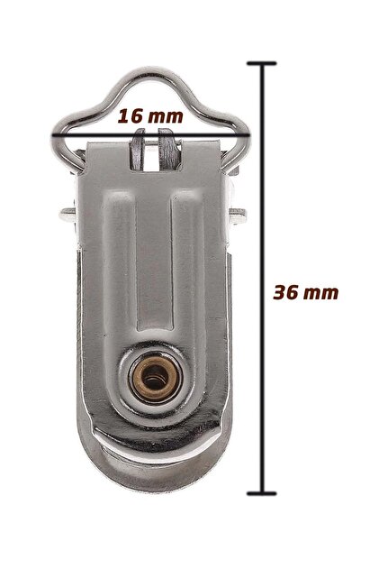 Segi Home Decor 12 Adet Bebek Emzik Zincir Klipsi, Delikli Metal