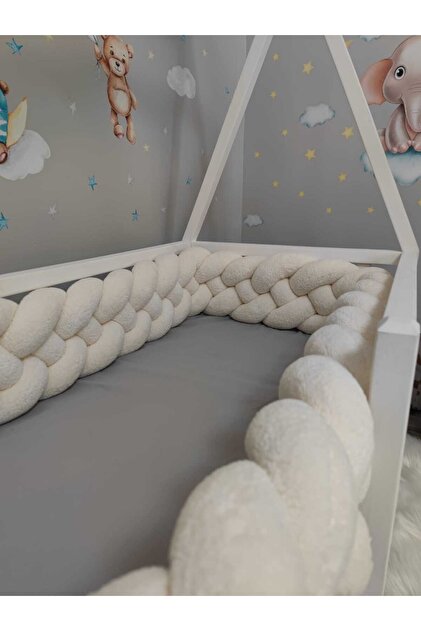 500 cm 4-Piece Knitted Protection Model New Generation Plush Fabric (for 90X190 Montessori Bed)